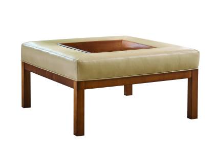 Crandon Park Leather Ottoman